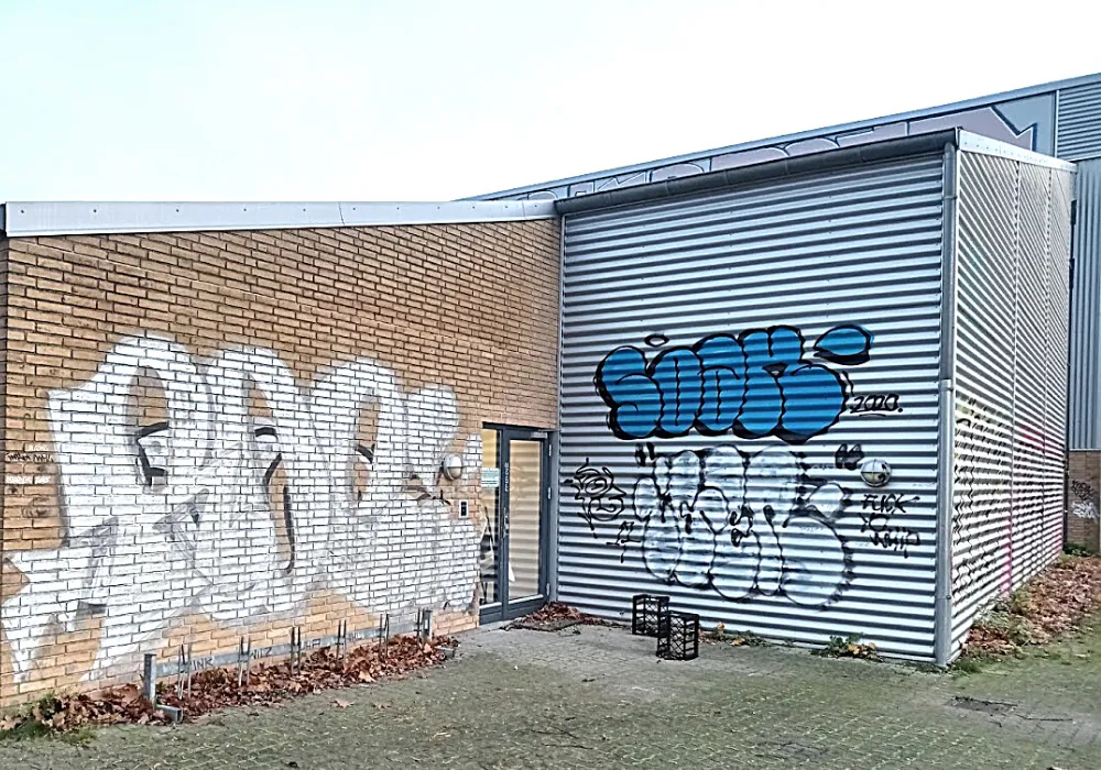 Vægge før grafittirens udføres